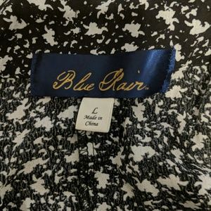 Blue Rain Dresses - Skater dress, black, with white pattern, button up Blue Rain Dresses - Skater dress, black, with white pattern, button up
